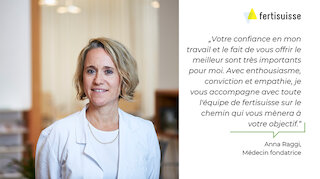 Votre confiance en mon travail et le fait de vous offrir le meilleur sont très importants pour moi. Avec enthousiasme, conviction et empathie, je vous accompagne avec toute l'équipe de fertisuisse sur le chemin qui vous mènera à votre objectif @ 